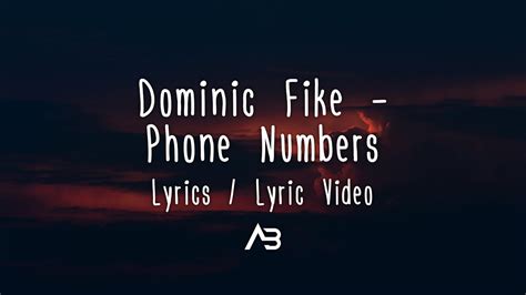phone number dominic fike lyrics